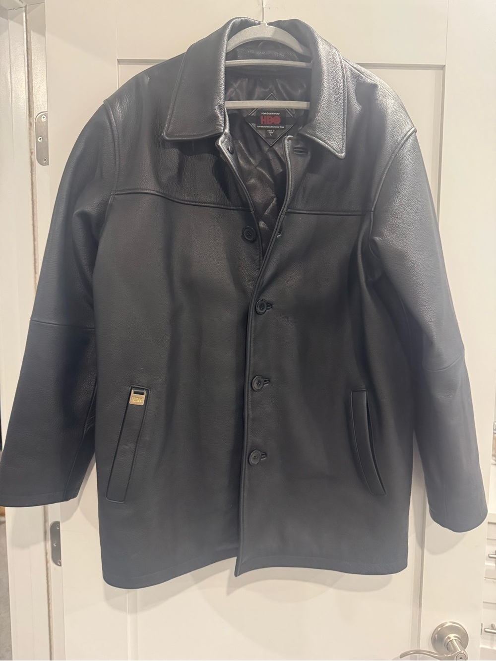 Vintage HBO Men’s Black Leather Sopranos Jacket